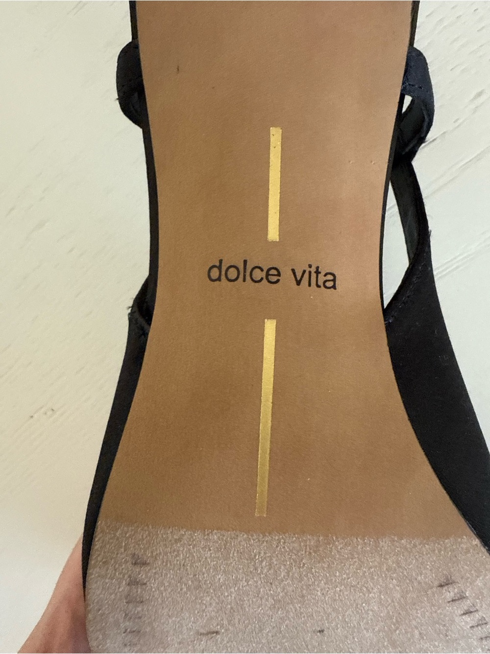 Dolce Vita Black Marabou Pointed Slingback Heels Size 7 NWT - Picture 7 of 8